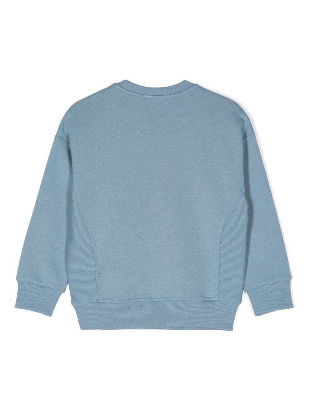 Felpa per bambino Emporio Armani Kids azzurro con ricamo logo frontale - Rubino Kids