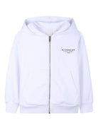 Felpa per bambino Givenchy Kids bianca con logo sul davanti - Rubino Kids