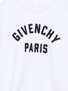 Felpa per bambino Givenchy Kids bianca con logo sul davanti - Rubino Kids