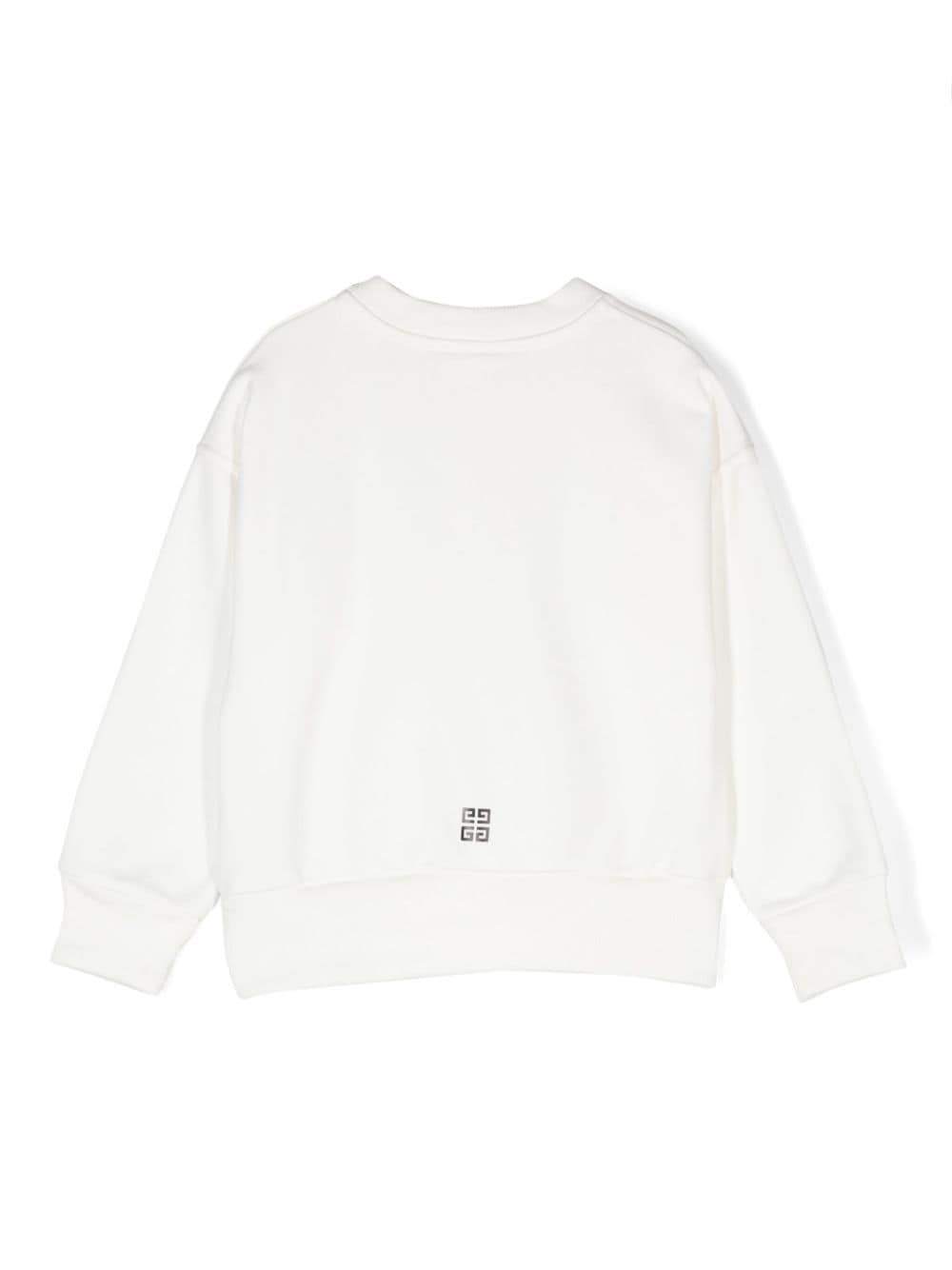 Felpa per bambino Givenchy Kids bianco con stampa logo sul davanti - Rubino Kids