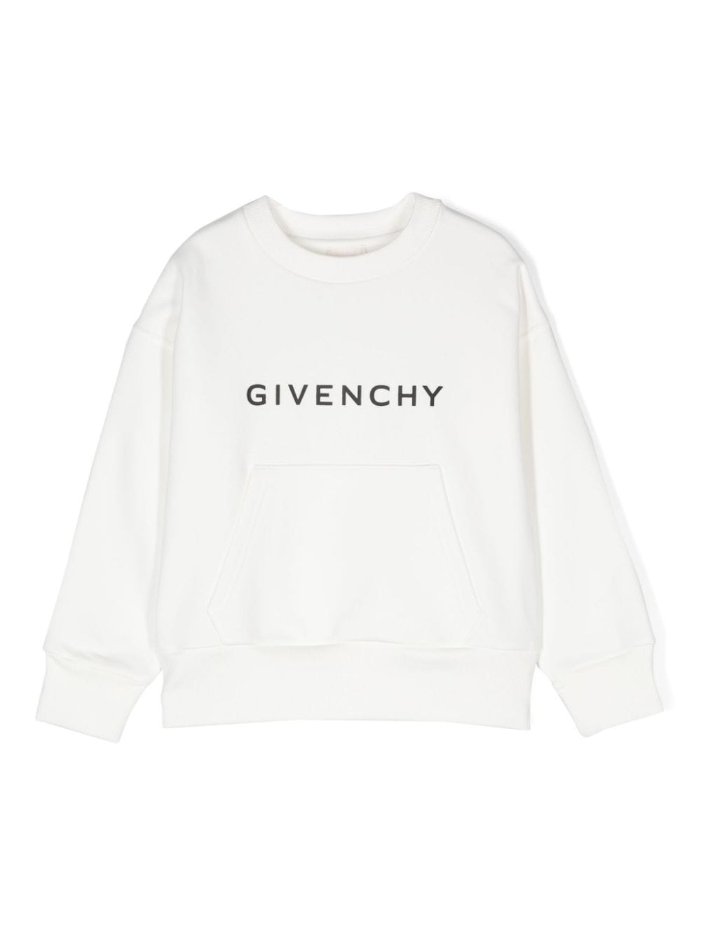 Felpa per bambino Givenchy Kids bianco con stampa logo sul davanti - Rubino Kids