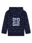 Felpa per bambino Givenchy Kids blu con stampa 4G - Rubino Kids