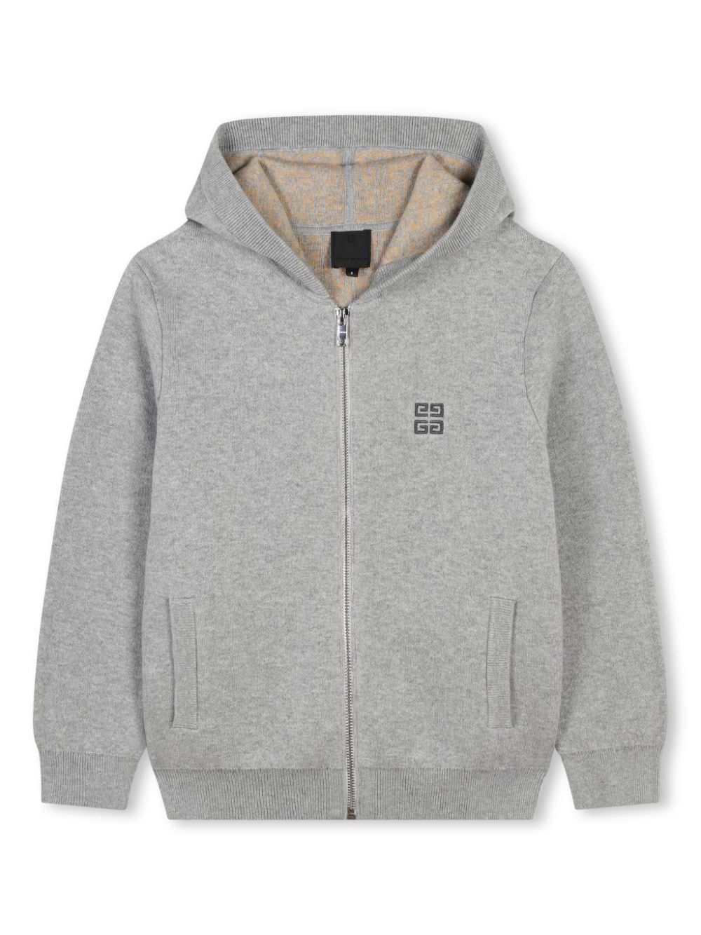 Felpa per bambino Givenchy Kids grigio con ricamo logo sul petto - Rubino Kids