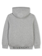 Felpa per bambino Givenchy Kids grigio con ricamo logo sul petto - Rubino Kids