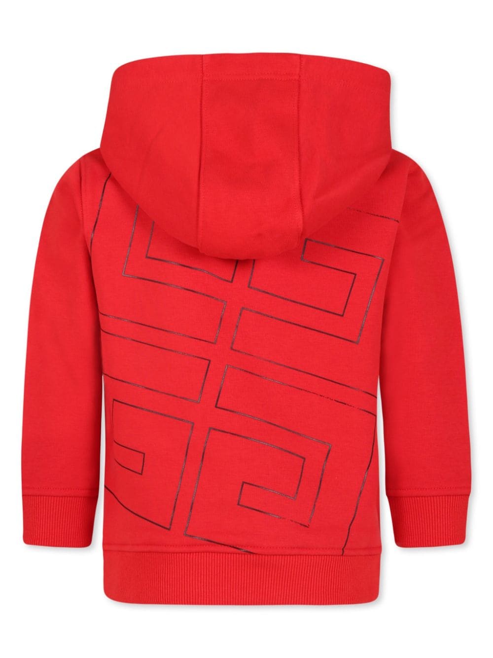 Felpa per bambino Givenchy Kids rosso con cappuccio e stampa con logo sul petto - Rubino Kids