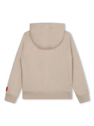 Felpa per bambino HUGO KIDS beige con cappuccio con coulisse - Rubino Kids