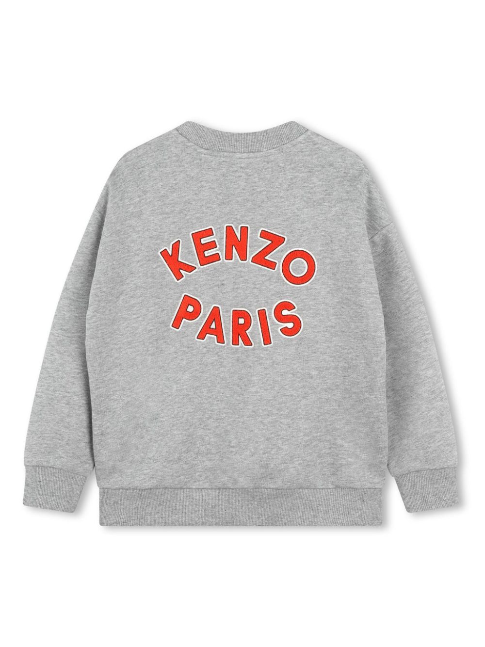 Felpa per bambino Kenzo Kids grigia con applicazione - Rubino Kids