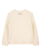 Felpa per bambino Lanvin Enfant beige con logo sul davanti - Rubino Kids