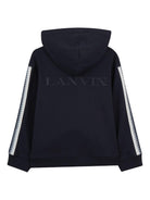 Felpa per bambino Lanvin Enfant blu navy con chiusura con zip - Rubino Kids