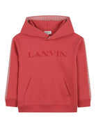 Felpa per bambino Lanvin Enfant rosso mattone con cappuccio - Rubino Kids