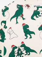 Felpa per bambino Molo beige con stampa Festive Dinos - Rubino Kids