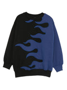 Felpa per bambino Molo multicolore con stampa fiamme - Rubino Kids