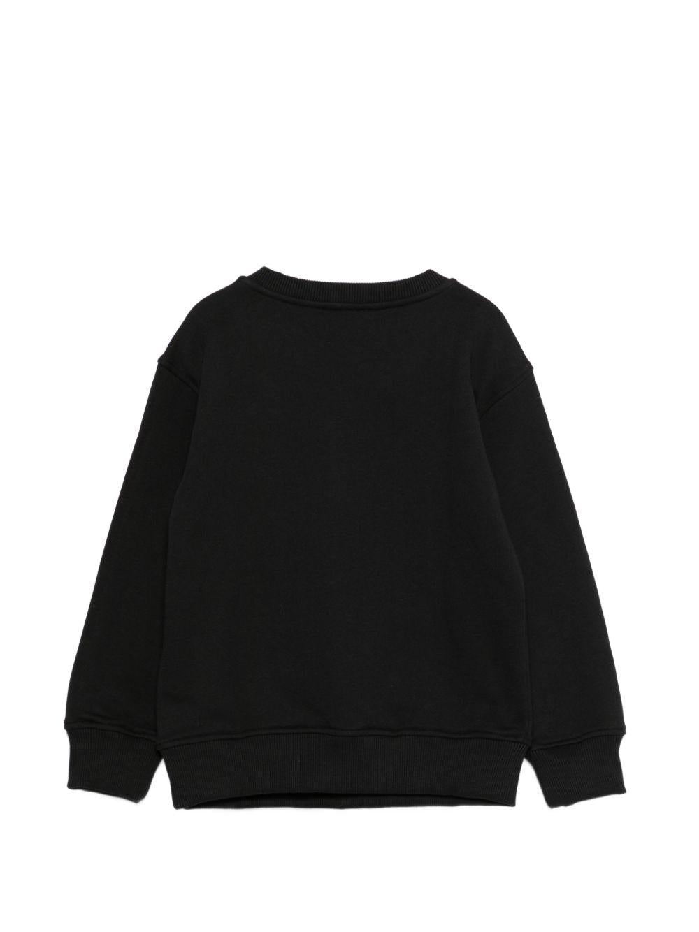 Felpa per bambino Moschino Kids nera con taschino - Rubino Kids