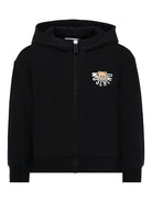Felpa per bambino Moschino Kids nero con stampa Teddy Bear - Rubino Kids