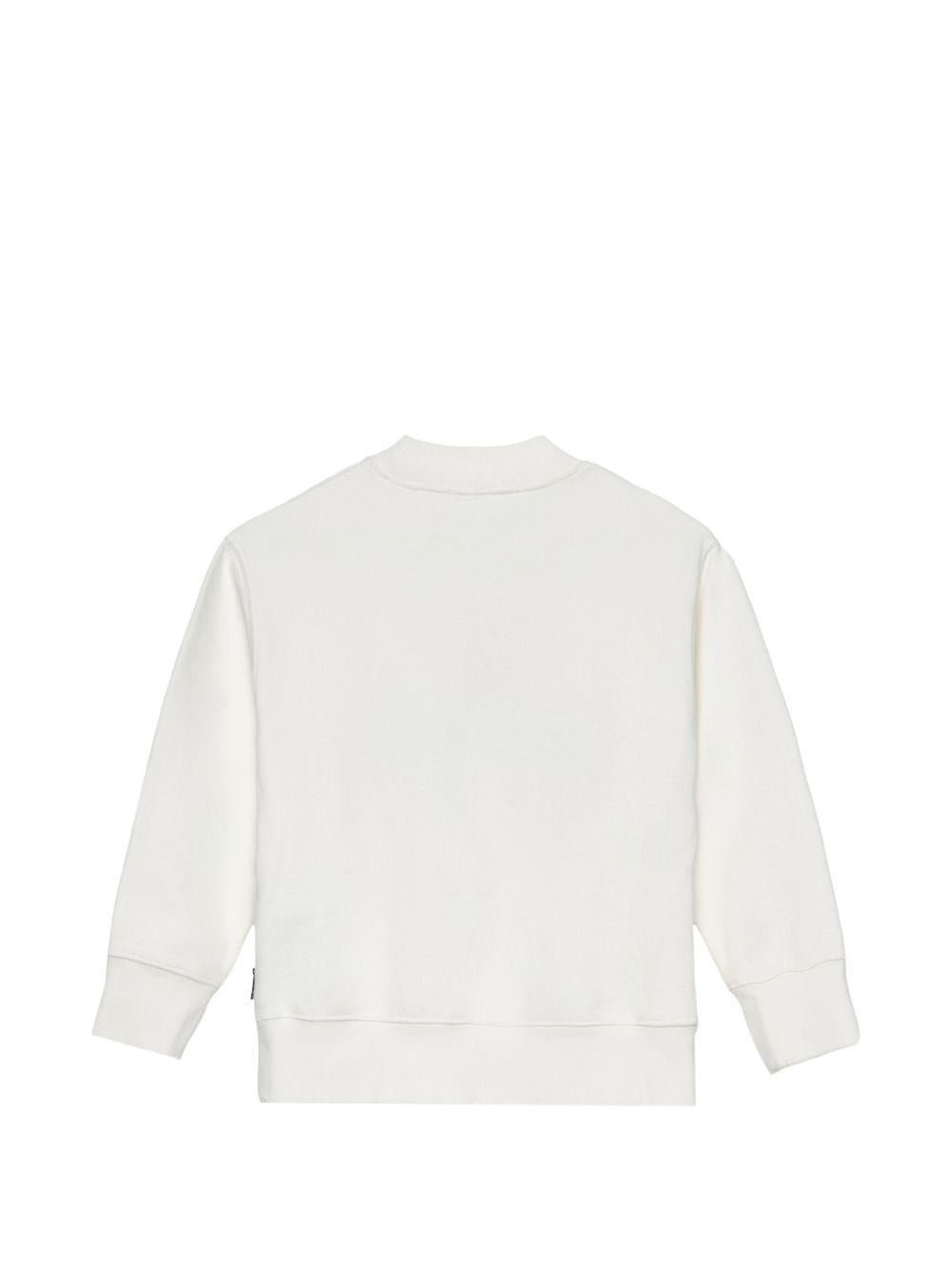 Felpa per bambino Palm Angels Kids bianca con stampa grafica - Rubino Kids