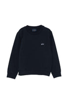 Felpa per bambino Paul & Shark Kids blu con ricamo squalo sul davanti - Rubino Kids