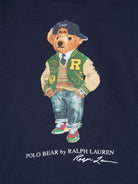 Felpa per bambino Ralph Lauren Kids blu con stampa Polo Bear - Rubino Kids