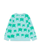 Felpa per bambino Stella McCartney Kids blu con stampa rana - Rubino Kids