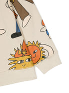 Felpa per bambino Stella McCartney Kids Cosmic Cowboy beige con stampa grafica - Rubino Kids