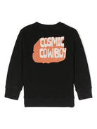 Felpa per bambino Stella McCartney Kids Cosmic Cowboy nero con stampa grafica - Rubino Kids