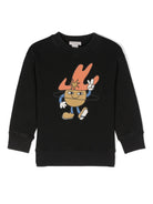 Felpa per bambino Stella McCartney Kids Cosmic Cowboy nero con stampa grafica - Rubino Kids