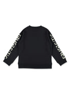 Felpa per bambino Stella McCartney Kids nero con stampa sulle maniche - Rubino Kids