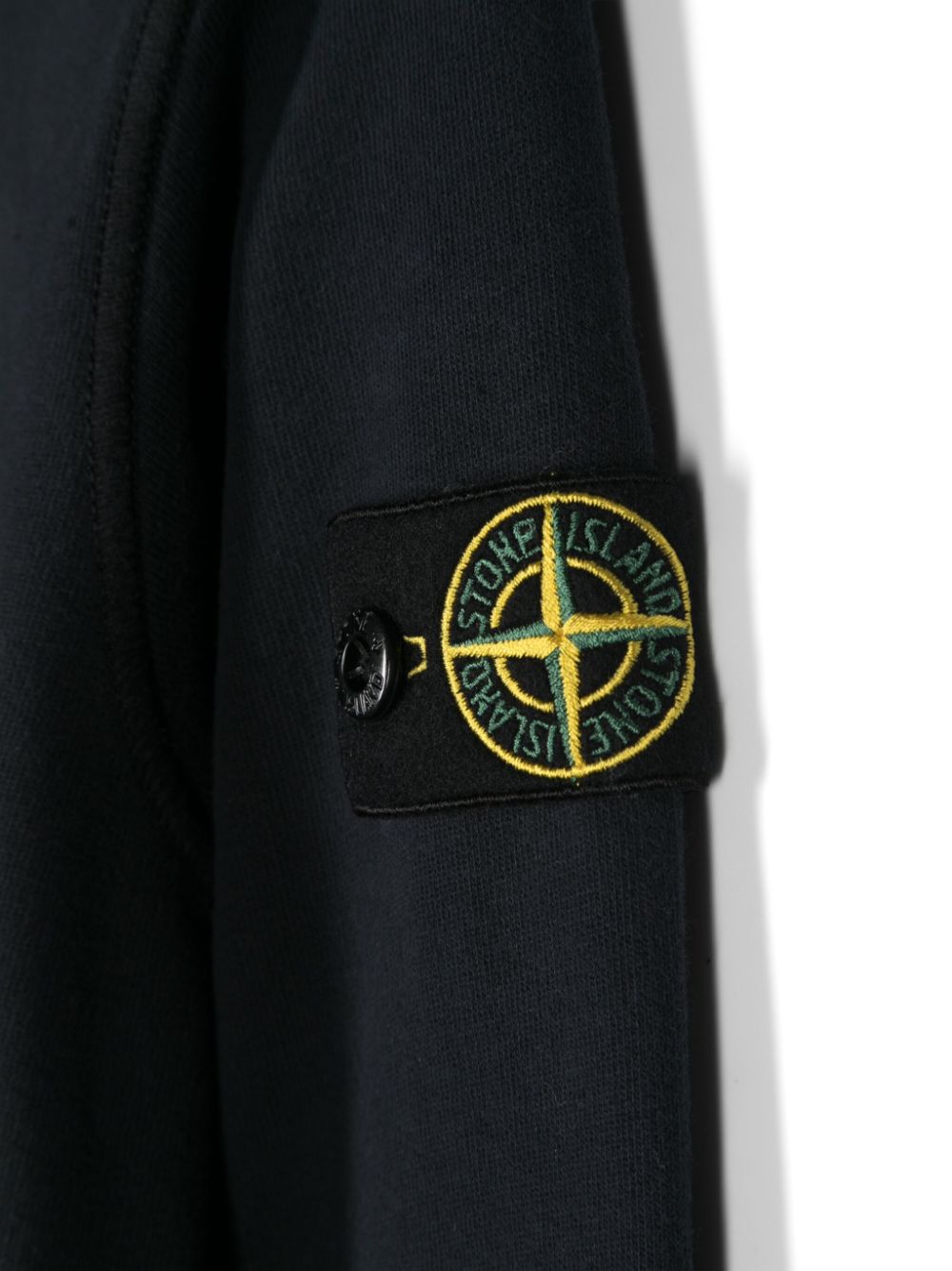 Felpa per bambino Stone Island Junior blu con applicazione Compass - Rubino Kids