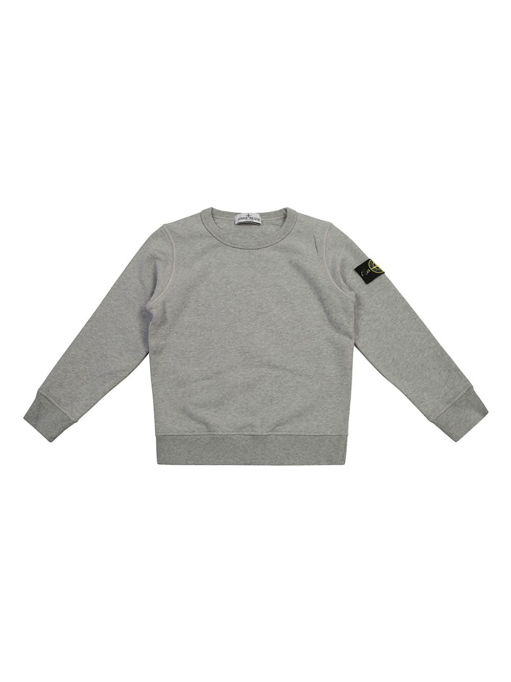 Felpa per bambino Stone Island Junior grigio con applicazione Compass - Rubino Kids