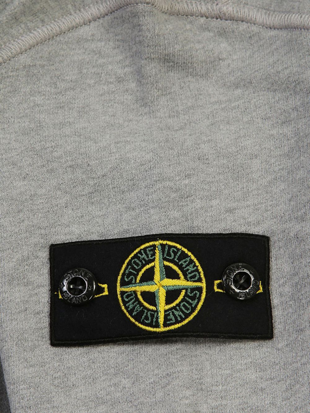 Felpa per bambino Stone Island Junior grigio con applicazione Compass - Rubino Kids