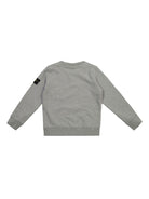 Felpa per bambino Stone Island Junior grigio con applicazione Compass - Rubino Kids