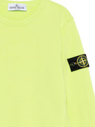 Felpa per bambino Stone Island Junior verde con toppa Compass - Rubino Kids