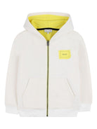 Felpa per bambino The Marc Jacobs Kids bianca con cappuccio a contrasto - Rubino Kids