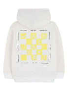 Felpa per bambino The Marc Jacobs Kids bianca con cappuccio a contrasto - Rubino Kids