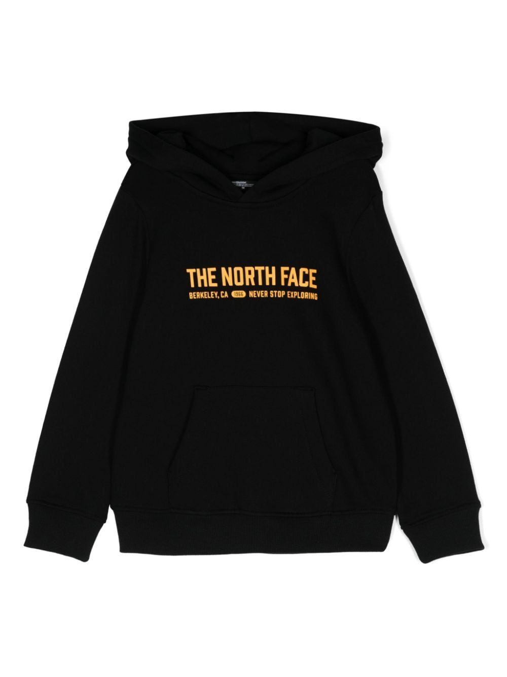 Felpa per bambino The North Face nero con cappuccio con stampa logo - Rubino Kids