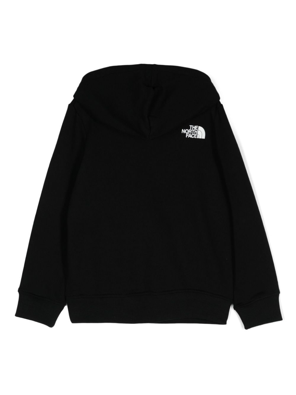 Felpa per bambino The North Face nero con cappuccio con stampa logo - Rubino Kids