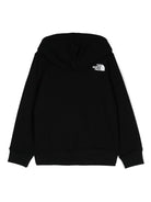 Felpa per bambino The North Face nero con cappuccio con stampa logo - Rubino Kids