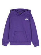 Felpa per bambino The North Face viola con cappuccio con stampa logo - Rubino Kids