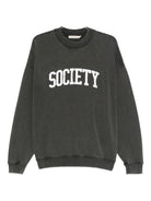 Felpa per donna The New Society grigia con stampa logo sul davanti - Rubino Kids