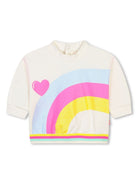 Felpa per neonata Billieblush bianco con stampa arcobaleno - Rubino Kids