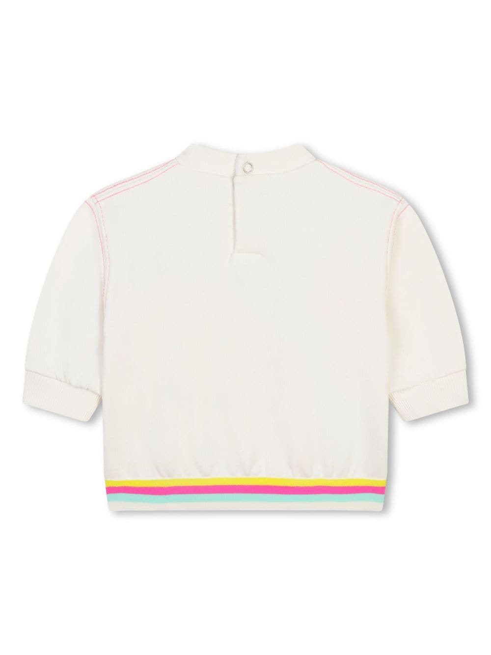 Felpa per neonata Billieblush bianco con stampa arcobaleno - Rubino Kids