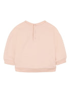 Felpa per neonata Chloé Kids rosa con dettaglio logo - Rubino Kids