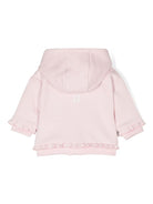 Felpa per neonata Givenchy Kids rosa con cappuccio e dettagli ruches - Rubino Kids