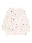 Felpa per neonata Molo bianca con stampa cuoricini all - over - Rubino Kids