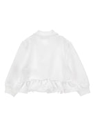 Felpa per neonata Monnalisa bianca con stampa fragole sul davanti - Rubino Kids