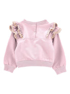 Felpa per neonata Monnalisa rosa con stampa coniglio - Rubino Kids