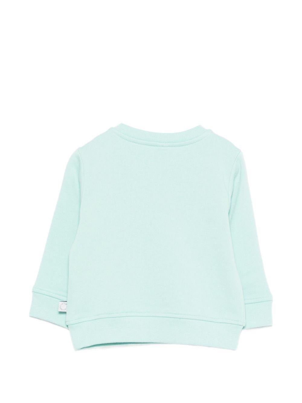 Felpa per neonata Stella McCartney Kids azzurra con stampa stella marina - Rubino Kids