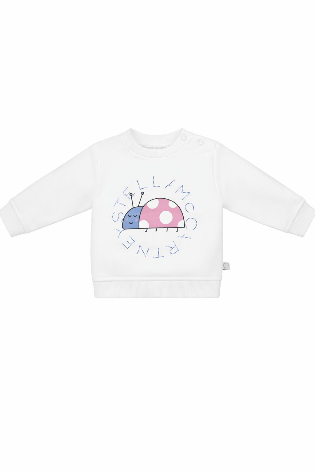 Felpa per neonata Stella McCartney Kids bianca con stampa grafica sul davanti - Rubino Kids