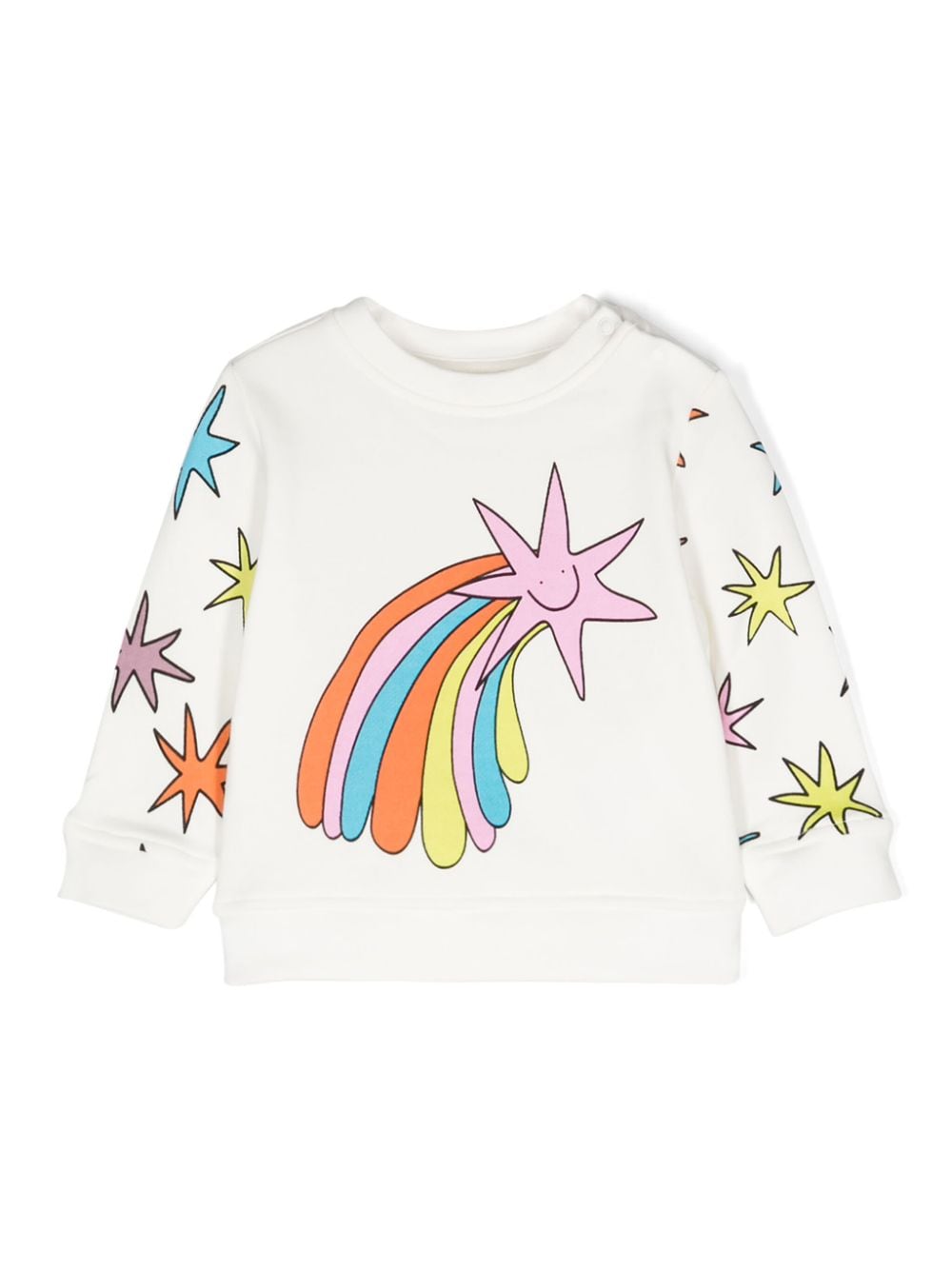 Felpa per neonata Stella McCartney Kids bianco con stampa logo - Rubino Kids