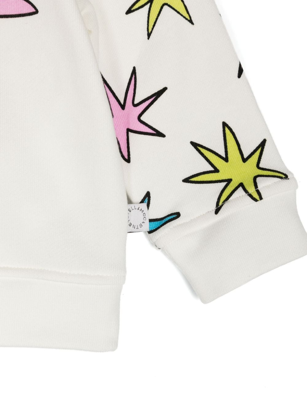 Felpa per neonata Stella McCartney Kids bianco con stampa logo - Rubino Kids