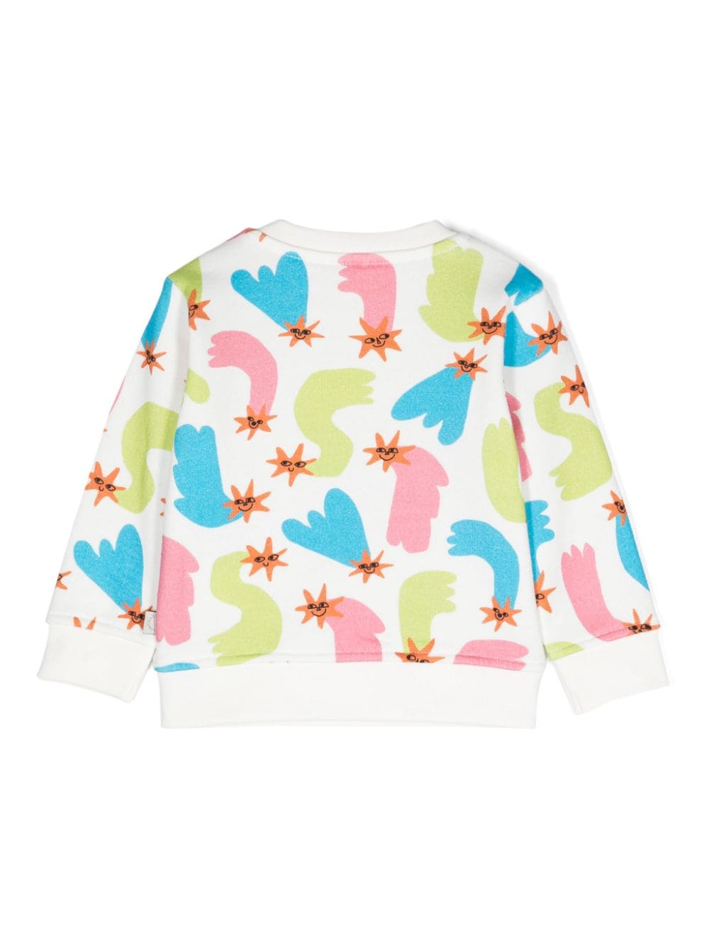 Felpa per neonata Stella McCartney Kids bianco con stampa logo - Rubino Kids